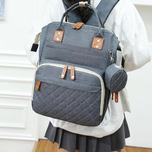 Baby Diaper Bag, Diaper Backpack,Baby Bag for Mom Dad, Mommy Bag With USB Charging Port,Waterproof, Gray in Saudi Arabia