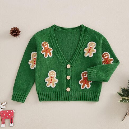 Toddler Baby Girl St Patricks Day Knit Sweater Kids Cardigan Shamrock Outfit Warm Sweatshirt Winter Spring Clothes in Saudi Arabia