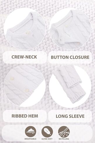 Lilax Baby Girls 'Cable' Cardigan Cardigan Long Sleeve Cotton Sweater in Kuwait