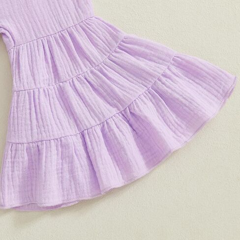 Toddler Baby Girl Smocked Outfit Ruffle Halter Shirt Flared Pants Set Toddler Bell Bottom Outfit Summer Clothes in Kuwait