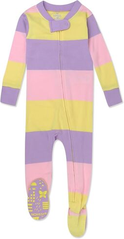 Honestbaby للجنسين الاحتفال الطفل بجاما القدمين من قطعة واحدة من القطن العضوي بنسبة 100 ٪ من القطن العضوي 100 ٪ in Kuwait