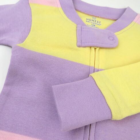 Honestbaby للجنسين الاحتفال الطفل بجاما القدمين من قطعة واحدة من القطن العضوي بنسبة 100 ٪ من القطن العضوي 100 ٪ in Kuwait