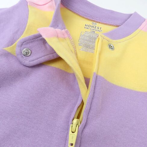 Honestbaby للجنسين الاحتفال الطفل بجاما القدمين من قطعة واحدة من القطن العضوي بنسبة 100 ٪ من القطن العضوي 100 ٪ in Kuwait