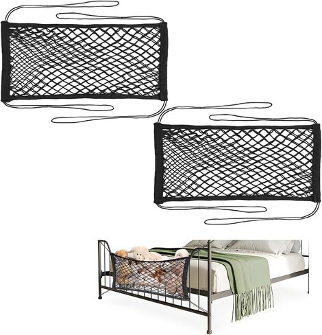 2Pack محشوة بشبكة تخزين الحيوانات ، صافرة تخزين حيوانية مرنة ذات طبقتين مع حبل ، أرجوحة تخزين الحيوانات المحشوة ، حامل الحيوانات اللطيف للحيوانات للغرفة والغرفة (أسود) in Kuwait