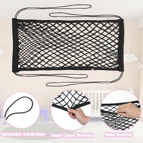 2Pack محشوة بشبكة تخزين الحيوانات ، صافرة تخزين حيوانية مرنة ذات طبقتين مع حبل ، أرجوحة تخزين الحيوانات المحشوة ، حامل الحيوانات اللطيف للحيوانات للغرفة والغرفة (أسود) in Kuwait