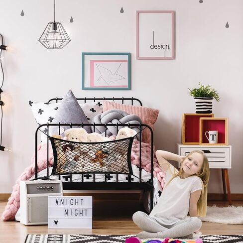 2Pack محشوة بشبكة تخزين الحيوانات ، صافرة تخزين حيوانية مرنة ذات طبقتين مع حبل ، أرجوحة تخزين الحيوانات المحشوة ، حامل الحيوانات اللطيف للحيوانات للغرفة والغرفة (أسود) in Kuwait