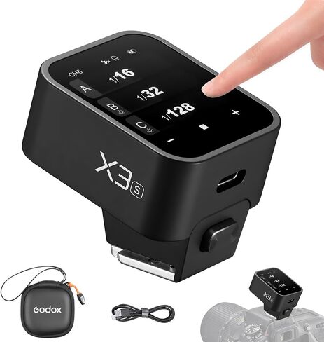 Godox X3 X3S X3-S Trigger ، OLED Touch Screen TTL TTL Wireless Flash Trigger لكاميرات Sony ، مع تحويل TCM ، بطارية ليثيوم مدمجة ، شحن USB-C السريع (نسخة ترقية من X2T-S/XPRO-S/XPROII) in Saudi Arabia