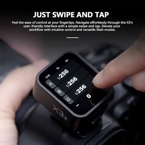 Godox X3 X3S X3-S Trigger ، OLED Touch Screen TTL TTL Wireless Flash Trigger لكاميرات Sony ، مع تحويل TCM ، بطارية ليثيوم مدمجة ، شحن USB-C السريع (نسخة ترقية من X2T-S/XPRO-S/XPROII) in Saudi Arabia