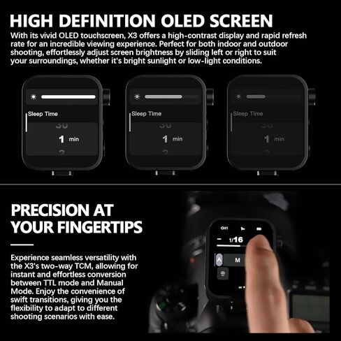 Godox X3 X3S X3-S Trigger ، OLED Touch Screen TTL TTL Wireless Flash Trigger لكاميرات Sony ، مع تحويل TCM ، بطارية ليثيوم مدمجة ، شحن USB-C السريع (نسخة ترقية من X2T-S/XPRO-S/XPROII) in Saudi Arabia