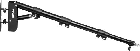 VEVOR Ring Light Wall Mount Boom Arm, 39.37 in/100 cm, Triangle Boom Arm Support 180° Rotation, Heavy Duty Wall Stand Tirpod Support, for Studio Video Light, Monolight, Photography, Softbox, Reflector in Saudi Arabia