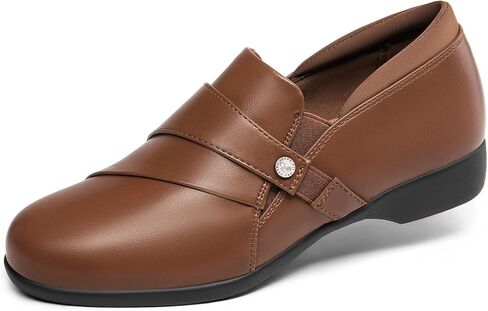 DREAM PAIRS Loafers for Women Slip-on Dressy Comfortable Business Casual Work Office Faux Leather Loafer Shoes with Arch Support in Saudi Arabia