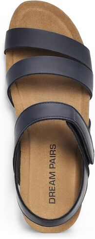 DREAM PAIRS Women's Low Heel Wedge Sandals, Round-Toe Comfortable Casual Flatform Dress Shoes with Arch Support in Saudi Arabia