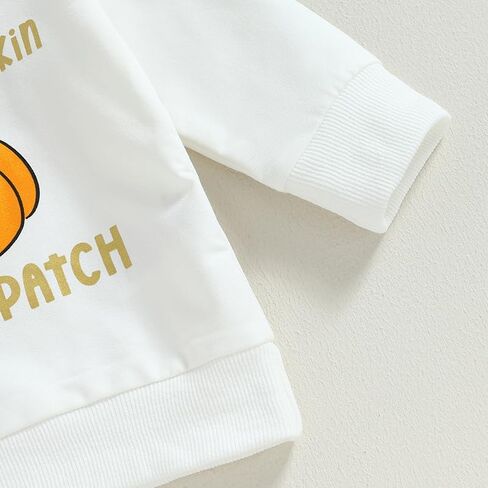 Baby Girl Winter Clothes Pumpkin Crewneck Sweatshirts Flower Sweatpants Headband Toddler Fall Halloween Outfits in Kuwait