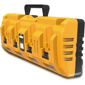 DCB104 Charger Replacement for Dewalt 12V/20V Max Battery Charger Station Compatible with Dewalt All 12V 20V Max Lithium Battery, 4 Port Multi Charger Station with Type-A and Type-C Ports