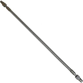 SHOOSHINE 20" Compressor Jumper Hose 1/4" NPT, Air Compressor Hose of Flexible Stainless Steel Body With 1/4" NPT male JIC-4 female Both Ends Fittings Rotate Freely 750°F 450 PSI 50cm