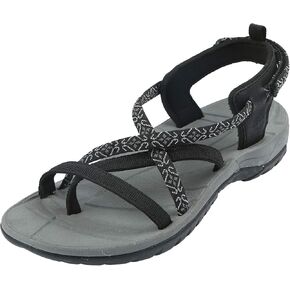 Northside Womens Covina Sport Open Toe Strap Sandal ، Black/Gray ، 8 M US in Kuwait