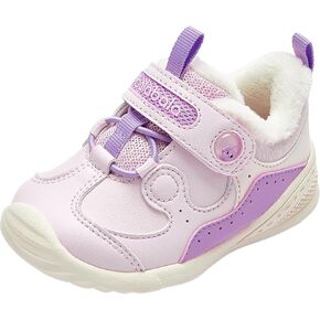 Balabala Unisex Infant Fashion Winter Shoes, Hook and Loop Running Shoes for Boys and Girls