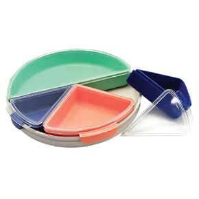Infantino Mod Plate - Modern, Modular, Customizable Silicone Plate for Baby Led Weaning, Toddler Feeding, and Big Kid Meals - Food-Grade Silicone, Microwave & Top-Rack Dishwasher Safe