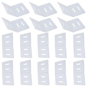 16PCS White Collapsible Carton Packaging Corner Protectors 100mm Length Plastic Non Slip Fixings for Courier Box Packaging and Furniture Protection