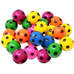 25 Bouncy Balls for Kids Party Favors | Colorful Soccer Bouncy Ball 27mm | Superball Small Rubber Balls for Kids