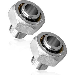 Straight Air Pipe Fittings Fit for Workshop Compressed Air Line System, 3/4 Inch Air Pipe Fittings and 1/2 Inch NPT Male 200PSI Working Pressure, 2Pcs