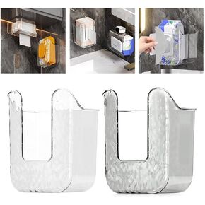 2PC Kitchen Wipes Storage,Flushable Wipe Holder for Bathroom,Wall Mount Tissue Box Holder, Wall-Mounted Tissue Box, Non-Slip Flushable Wipes Holder, Wipe Container, Wipes Dispenser for Kitchen
