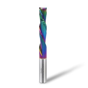 Down Cut Spiral Router Bits 1/4" Shank, 1/4" Cutting Diameter and 1" Cutting Length Solid Carbide CNC Router Bits with Nano Coating End Mill for Wood, Oak, MDF, Aluminum