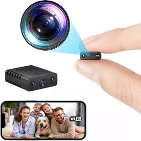 Mini Wireless WiFi Camera Security Camera HD 1080P Nanny Camera with Night Vision, Remote Viewing for Security with iOS,Android Phone
