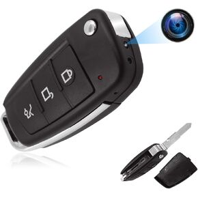 Hidden Camera Car Key, No Audio, Spy Key Fob Camera, Full HD Portable Mini Cam Secret Cameras with Motion Detection Night Vison,Baby Nanny Cam for Surveillanc Outdoor Indoor No WiFi Function