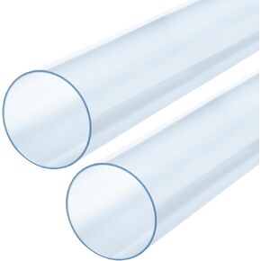 POWERTEC Clear PVC Pipe 4" x 36" Long, 2PK Rigid Plastic Tubing, Round Tube Compatible w/Dust Collection Fittings, Hose for Woodworking Tool, Dust Collection System, Toy Cars & Bird Feeder (70272-P2V)