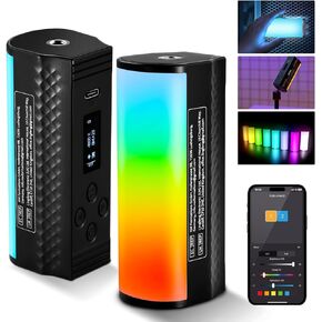 NEEWER RGB Light Wand with APP Control, Magnetic Handheld Photography Video Light Stick,2500K~8500K Dimmable CRI95+ Full Color LED Tube Bar with 2550mAh Battery, 17 Light Scenes for Vlog, TL21C