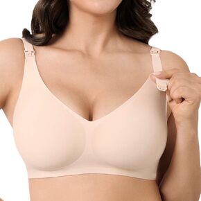 Nursing Bras for Breastfeeding, Seamless Ultra Comfort Maternity Bra, Natural Shape Pregnancy Bras