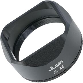 FocusFoto Square Metal Lens Hood for Fujifilm Fuji X100VI, X100V, X100F, X100, X100S, X100T, X70 Camera - Lightweight Aluminum Alloy, Compatible with Original Lens Cap, Silver JL-36S