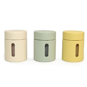 3 Pack Silicone Glass Baby Food Storage Containers, 4 Oz Glass Baby Food Jars with Lids Snack, Puree, Reusable Small Containers, Breast Milk, Fridge or Freezer, Microwave & Dishwasher Safe