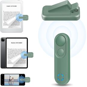 LANGREE Remote Page Turner for Kindle Paperwhite Oasis Kobo eReaders, Kindle Accessories, Page Turner Clicker for ipad Tablet Phone Reading Novels, Taking Photo, Kindle Remote with Power Display Green