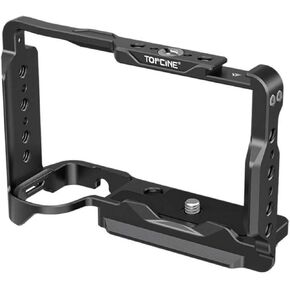 ZVE10 II Cage Compatible for Sony Alpha ZV-E10 II Camera Full Cage with Cold Shoe Mount NATO Chute Arca Quick Release Bottom Plate