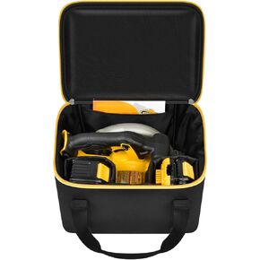 Universal Tool Bag for DEWALT 20V MAX Circular Saw DCS391B/DCS565B, for Makita XSS02Z 18V Sierra Circular, for Milwaukee M18 Skill Saw Blade & Battery & Charger - Case Only (Black)
