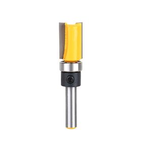 Flush Trim Router Bit 1/4 Shank Straight Blade Flush Trim Pattern Template Router Bit Top Bearing Flush Trim Bit for Woodworking Trimming Three-Dimensional Clearance Angle