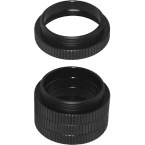2PCS Camera C Mount Lens Adaptor Ring 5mm Adaptor Ring Industrial Camera Connection Ring C-Mount Macro Ring for CCTV Camera Black