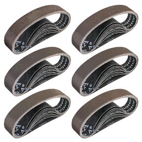 3x21 Belt Sander Sanding Belts, 12PC Silicon Carbide Abrasive Belt Set2 Each of 60/120/240/400/600/800 Grits Assortment for Hop Metal Polishing Dedusting for Belt Sander