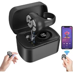 Wireless Bluetooth Remote Control, Remote Scrolling Ring for TikTok, Bluetooth Page Turner for iPhone Android Ebook Reading, Camera Shutter Video and Music Remote Controller for iOS, Android (Black)