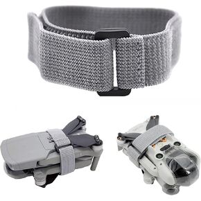 GetZget® Universal Props Holder Belt Compatible with Dji Mini 2, 3, 4 Pro/Mavic 2 Pro, Air 2s, Air 3, 3 pro & Classic Propeller Protector Vel-cro Holder Strap Accessories, Light Grey, Medium