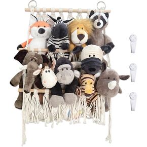 Stuffed Animal Net or Hammock Handmade Toy Hammock Net for Stuffed Animals Corner Wall Hanging for Toy Storage Organizer Holder for Small Stuffed Animal Net