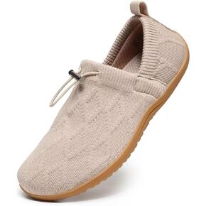 Women's Wide Toe Barefoot Minimalist Walking Shoes Comfortable Tennis Gym Athletic Flats Slip-on Sneakers