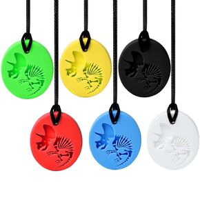 Chew Necklaces for Sensory Kids, 6 Pack Chewy Necklaces Sensory Toys for Kids with Autism, ADHD, SPD, Anxiety Reduce, Special Needs, Teething Toys for Girls Boys Adults Age 3+