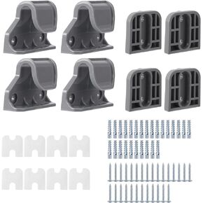 70pcs Baby Gate Replacement Parts, Retractable Baby Gate Extensions Parts Baby Gate Extender Baby Gate Mounting Kit Including Latches Brackets Screws for 55" W x 33" H Baby Gate