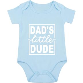 listery Dad Little Dude Bodysuit Daddy Newborn Daddys Girls Boy Baby Clothes Baby Daddy Unisex I Love Daddy Infant