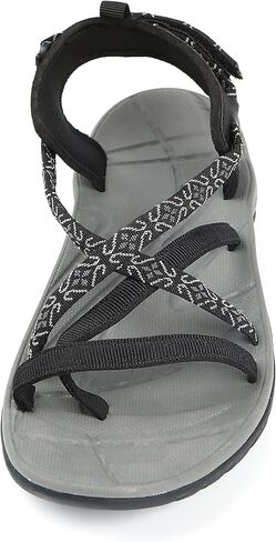 Northside Womens Covina Sport Open Toe Strap Sandal ، Black/Gray ، 8 M US in Kuwait