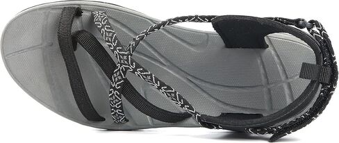 Northside Womens Covina Sport Open Toe Strap Sandal ، Black/Gray ، 8 M US in Kuwait