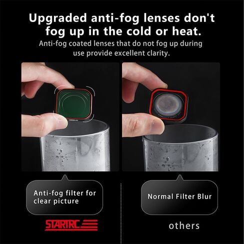 مرشح مضاد لـ FOG لـ Insta360 Ace Pro 2/Ace Pro/ACE عدسات إضافية من الزجاج البصري ، المرسل العالي ، طلاء متعدد الطبقات ، مقاوم للماء ، مضاد للقرعة in Kuwait